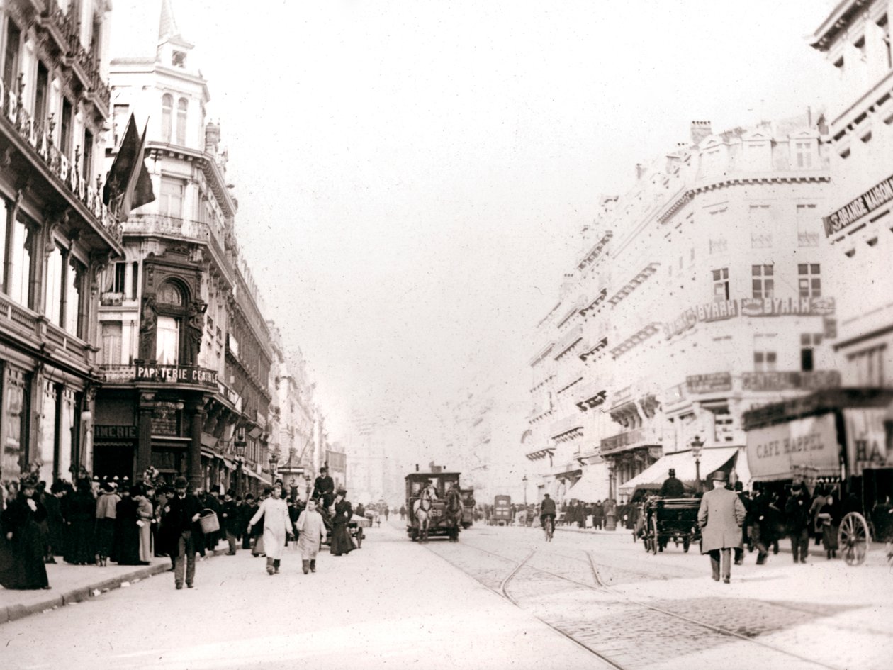 Gatebilde, Brussel, 1898. av James Batkin