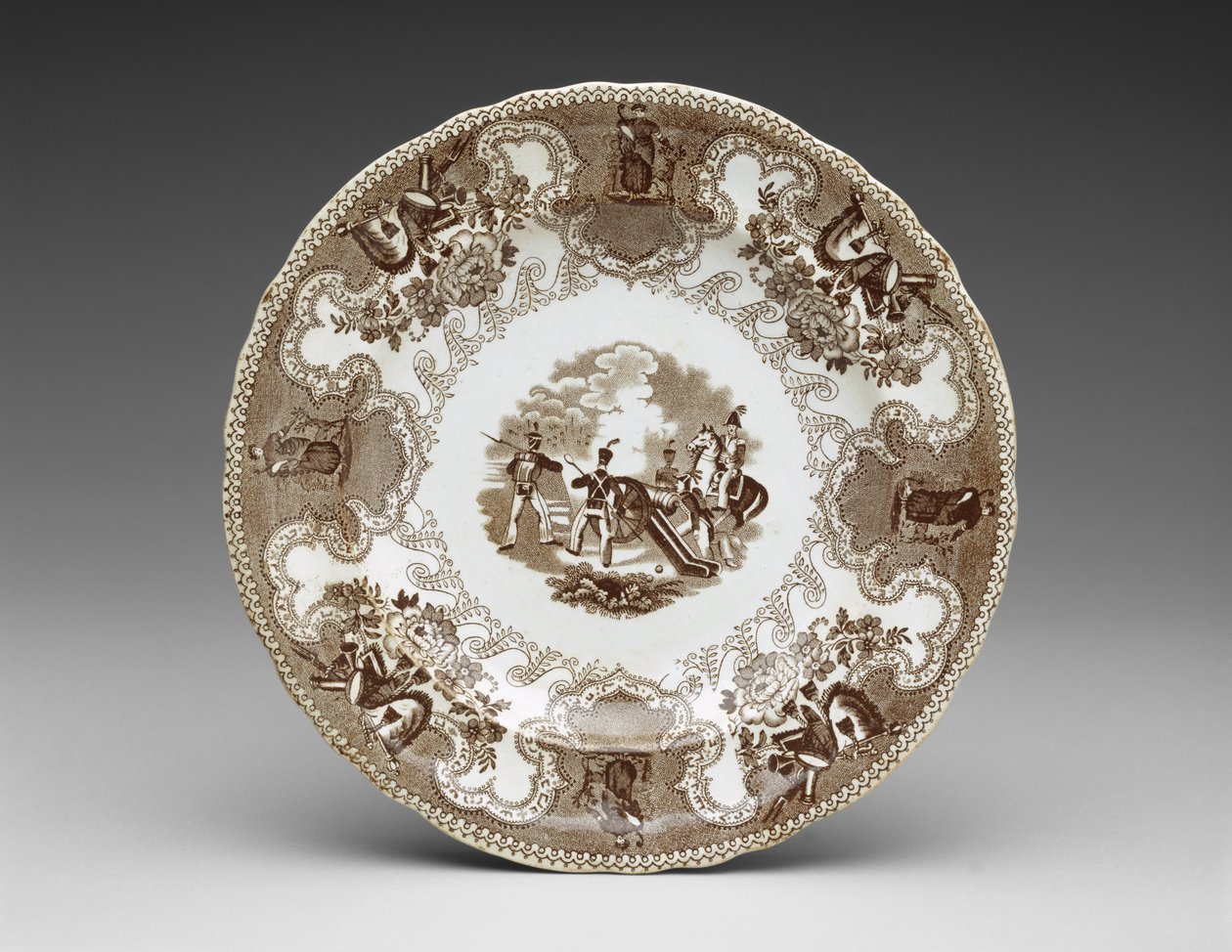 Plate, ca. 1837-44 (overføringstrykt lertøy) av James Beech
