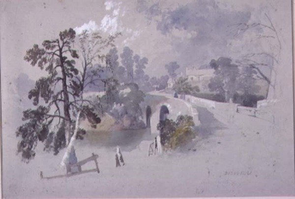 Canonbie, Dumfriesshire (wc på papir) av James Burrell Smith