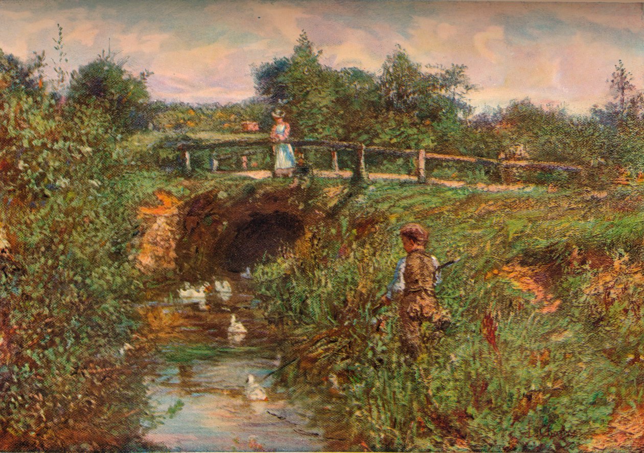 Disturbing The Fishes, c1901 av James Charles