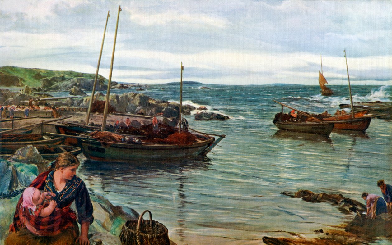 Hjem med tidevannet, 1880, 1912. av James Clarke Hook