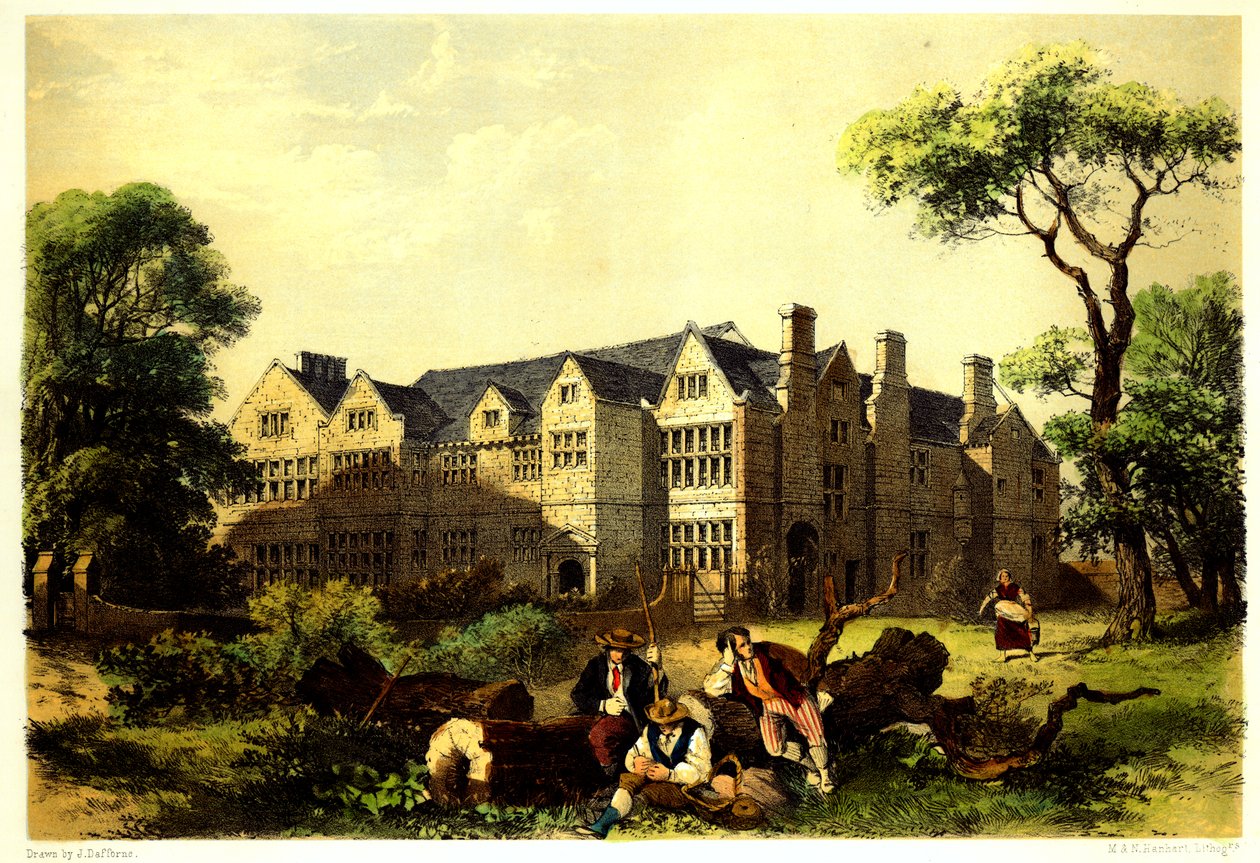 Sawston Hall, Cambridgeshire, 1848 av James Dafforne