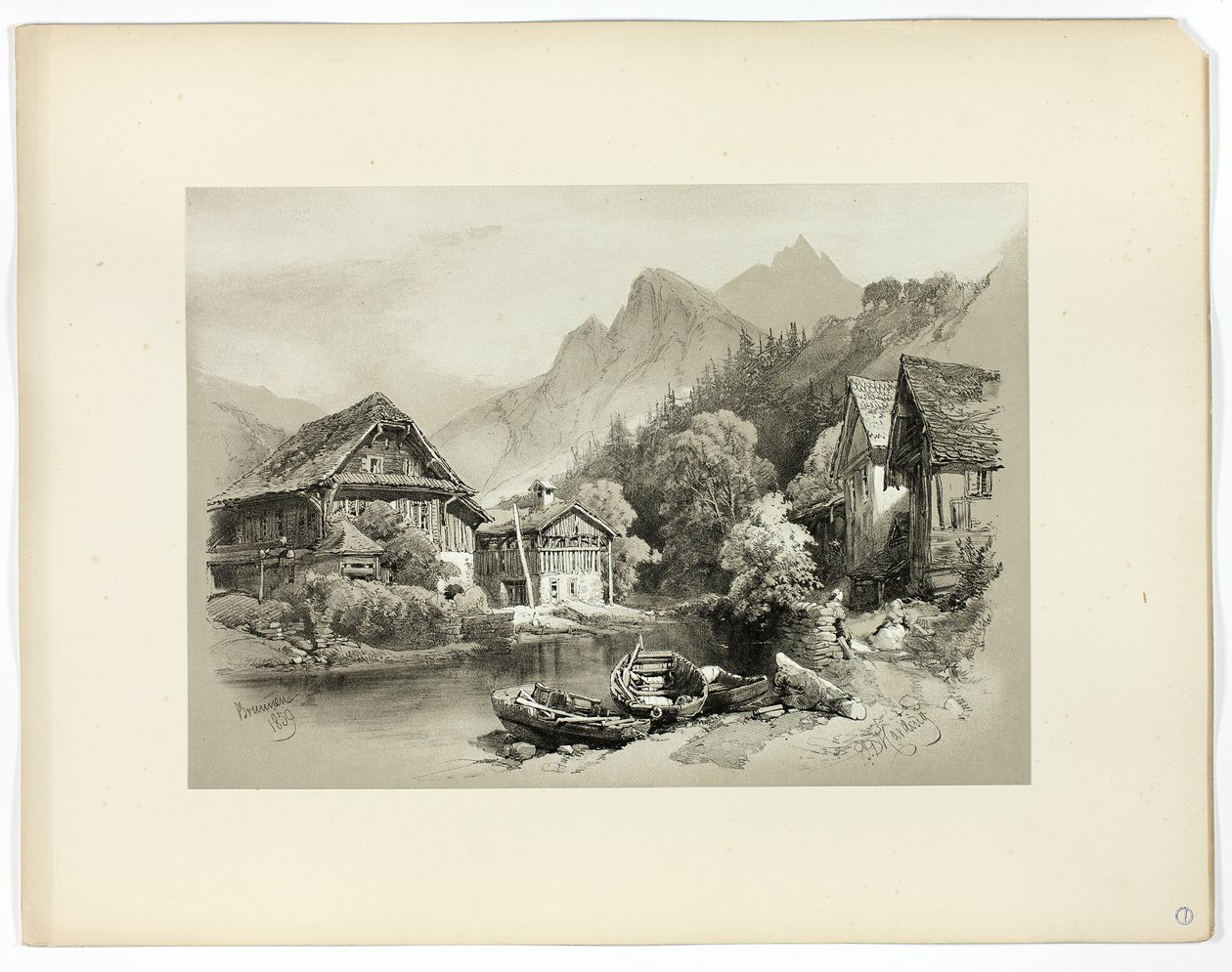 Brunnen, fra Picturesque Selections av James Duffield Harding