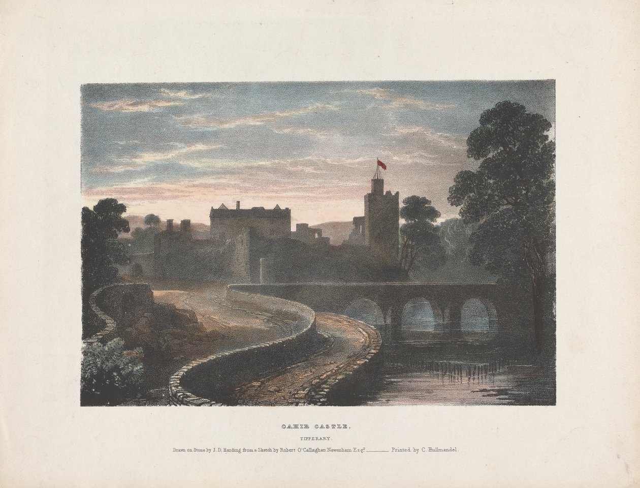 Cahir slott av James Duffield Harding