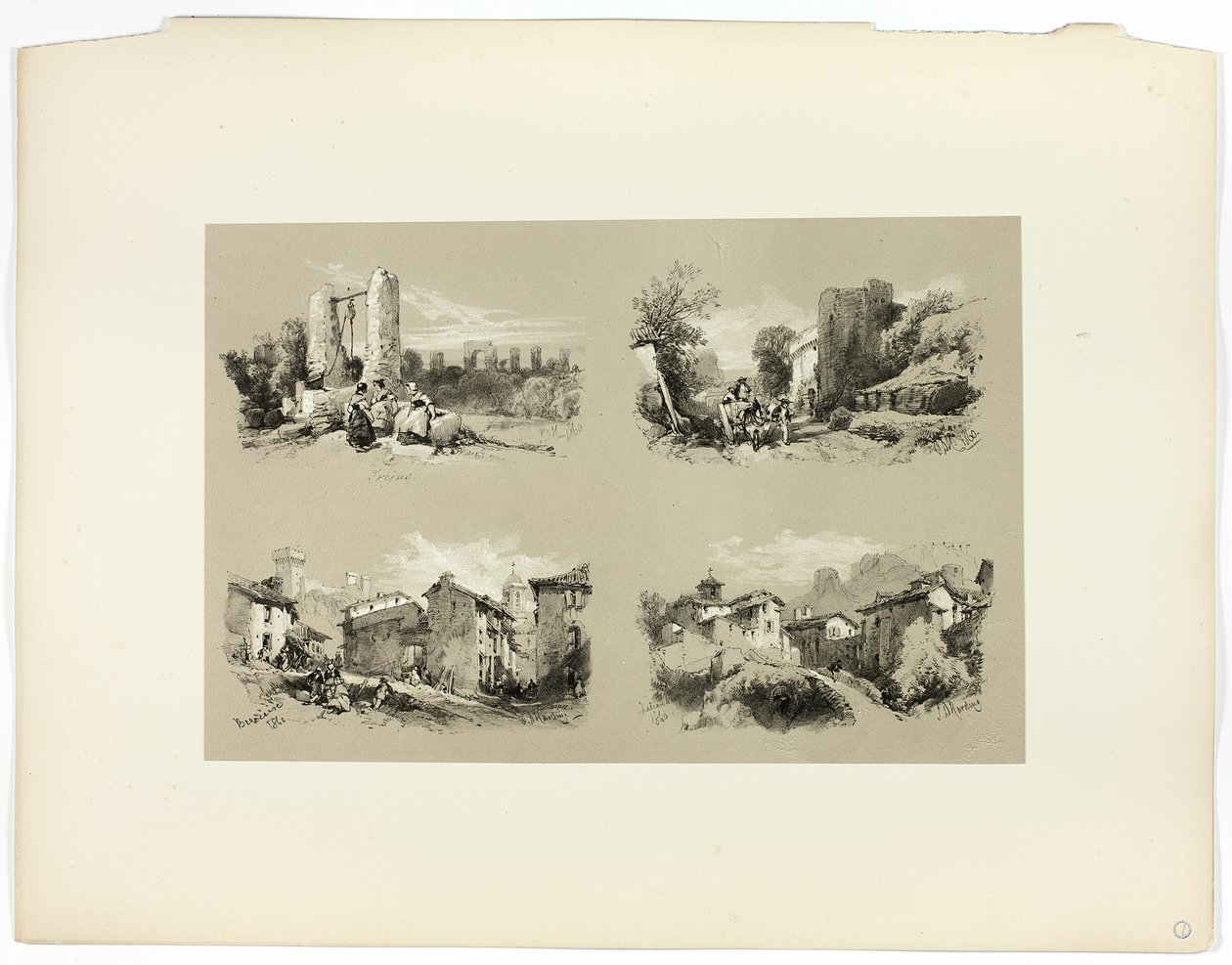 Frejus, Beaucaire, Chateau, fra Picturesque Selections av James Duffield Harding