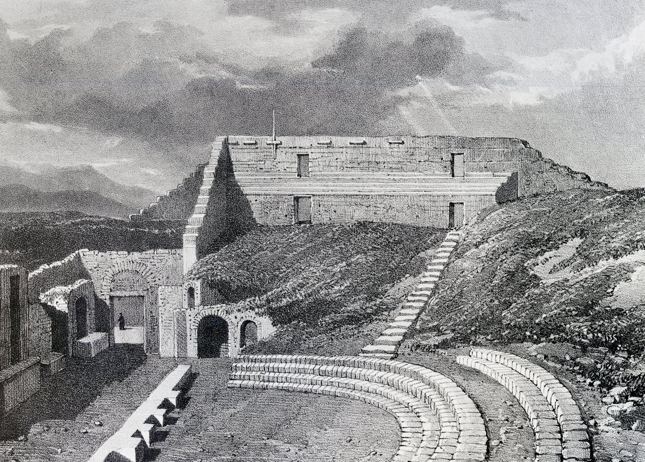 Tragisk teater, 1828 av James Duffield Harding