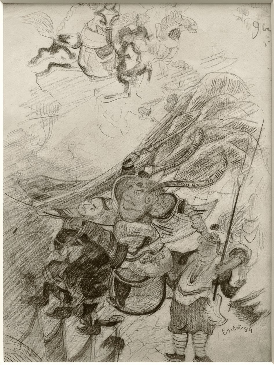 Chinoiserie (kinesiske krigere) av James Sidney Ensor
