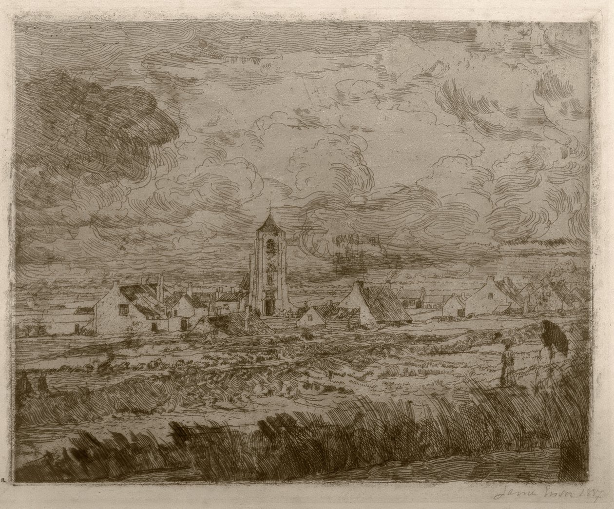Flott utsikt over Mariakerke av James Sidney Ensor
