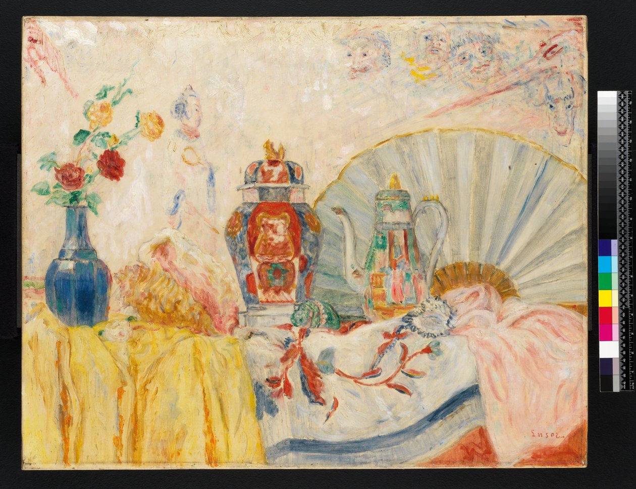 Stilleben med kinesisk keramikk av James Ensor
