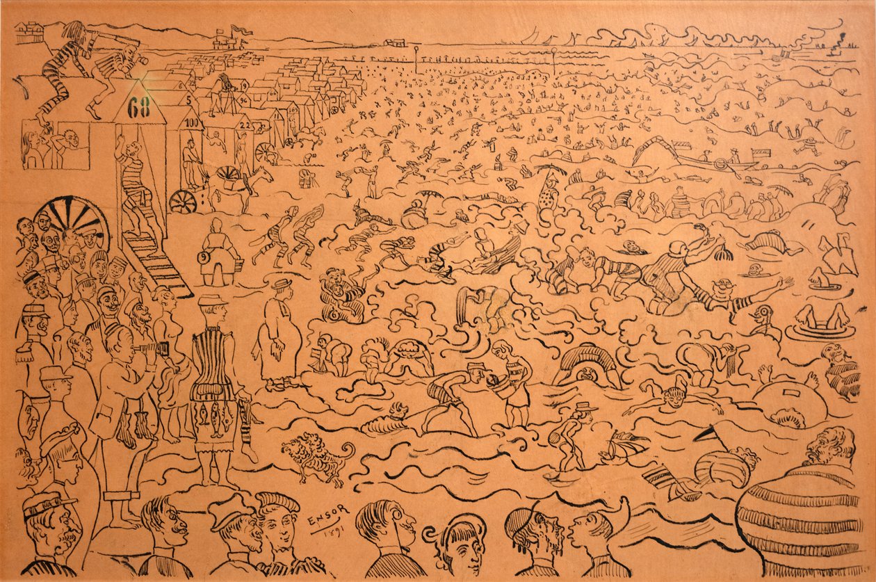 Badet i Oostende av James Ensor