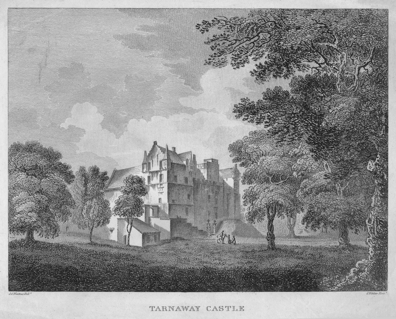 Tarnaway Castle, 1804 av James Fittler