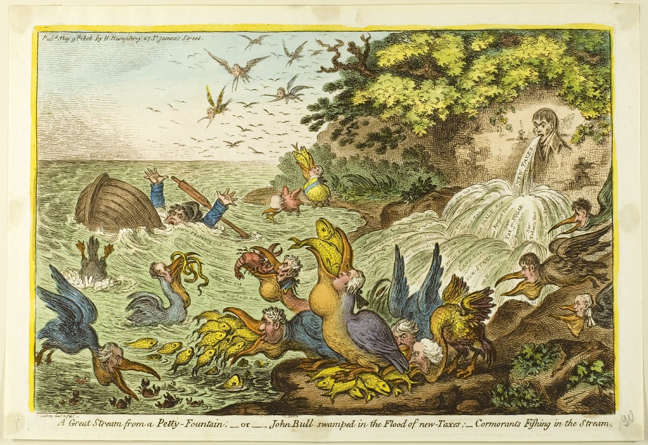En flott strøm fra en vakker fontene av James Gillray
