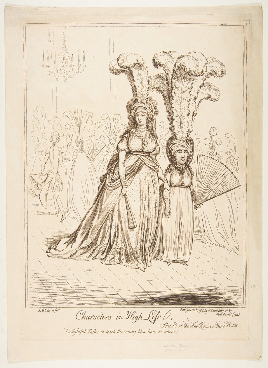 Characters in High Life, 20. juni 1795. av James Gillray