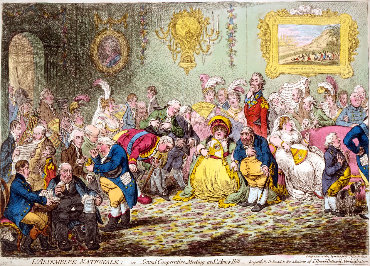 Nasjonalforsamlingen, 1804. av James Gillray