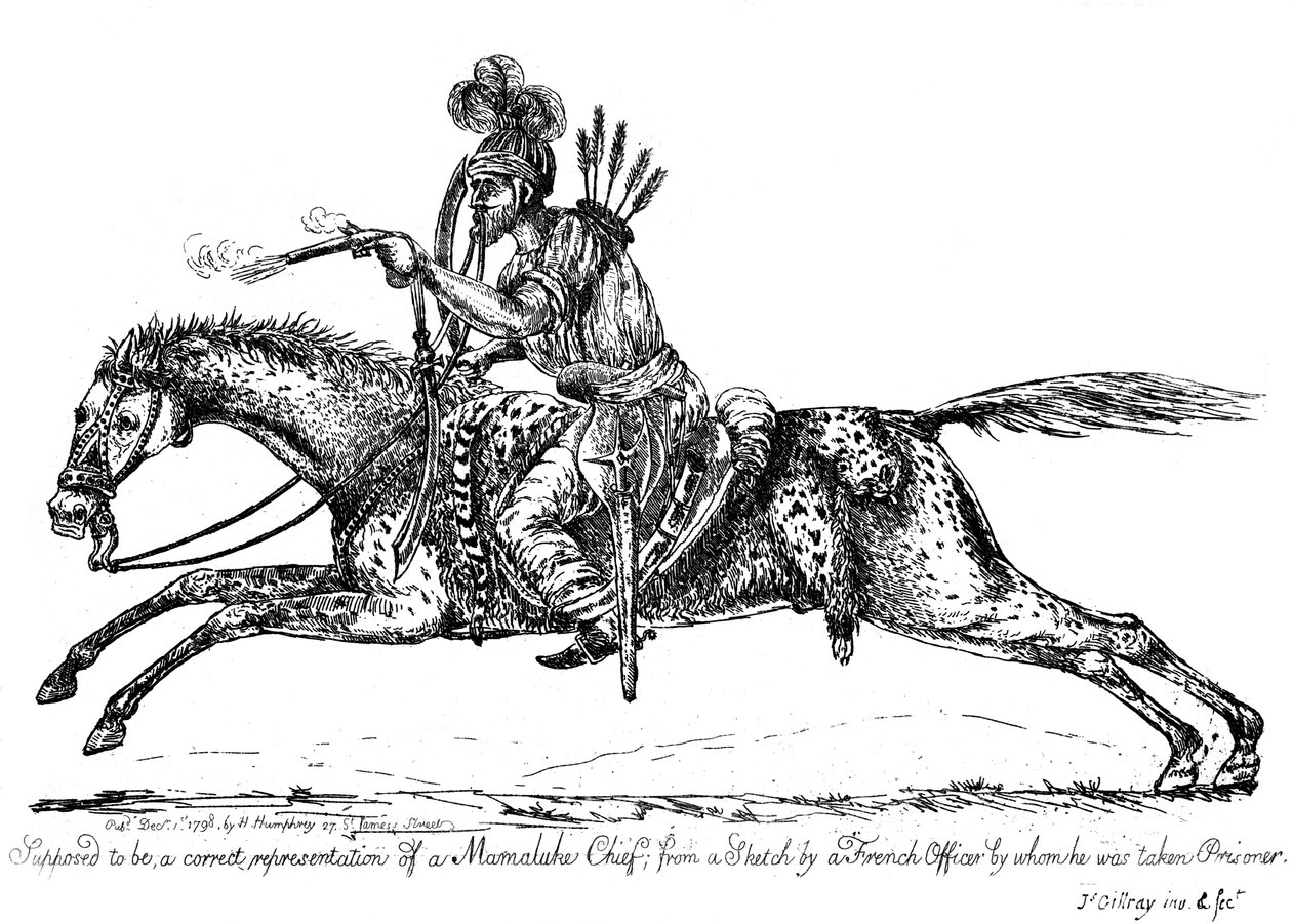 Mameluke-høvding, 1798. av James Gillray