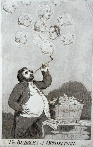 Opposisjonens bobler av James Gillray