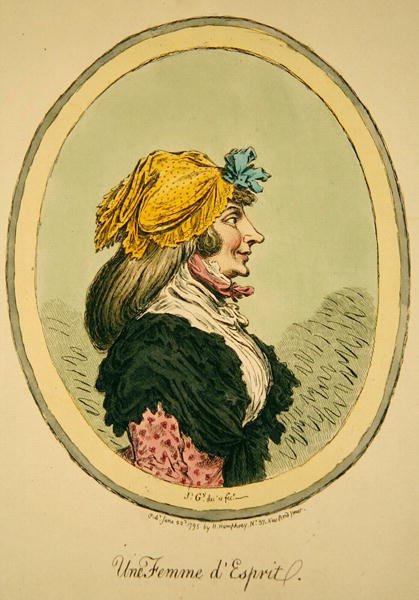 A Woman of the Spirit, utgitt av Hannah Humphrey av James Gillray