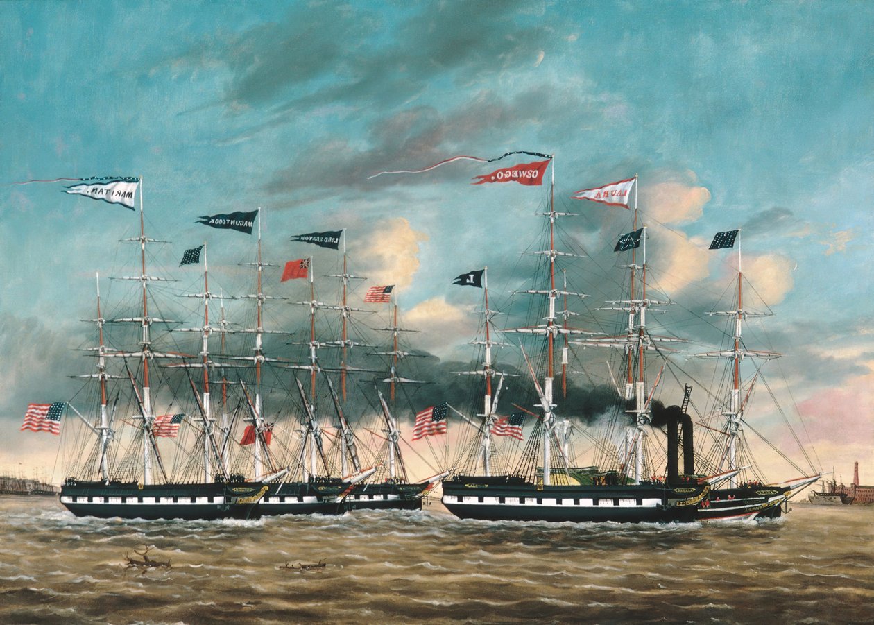Tow Boat Conqueror, 1852. av James Guy Evans