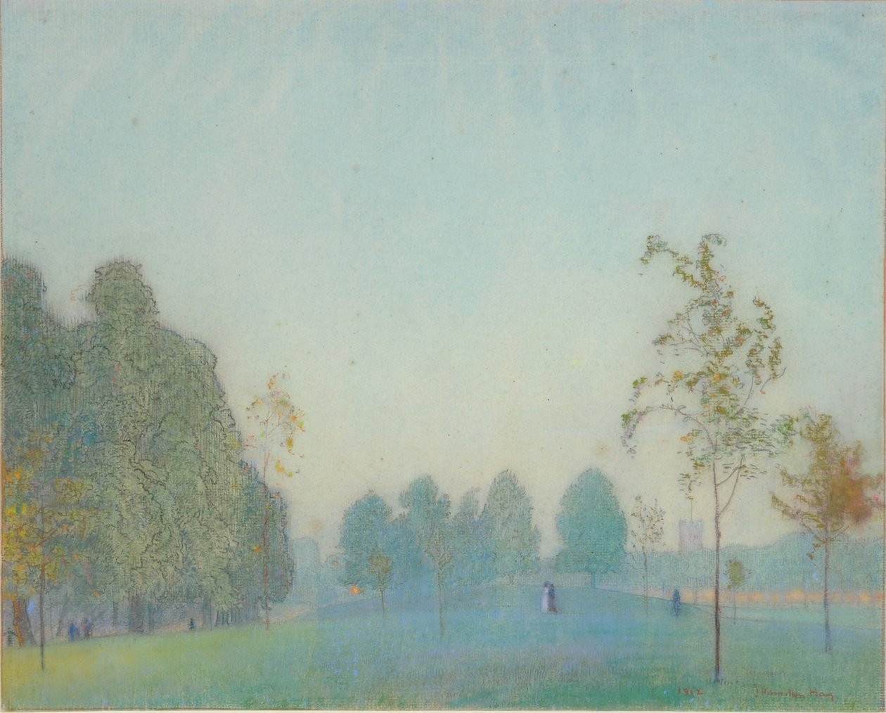 Parkscene og tårn, 1912 av James Hamilton Hay