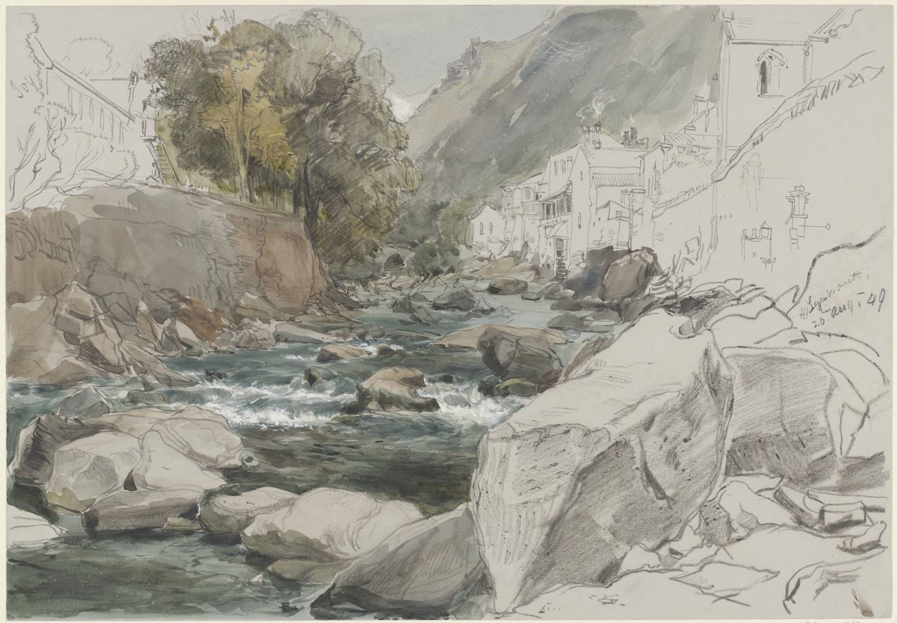 Ansikt i Lynmouth, Devon av James Holland