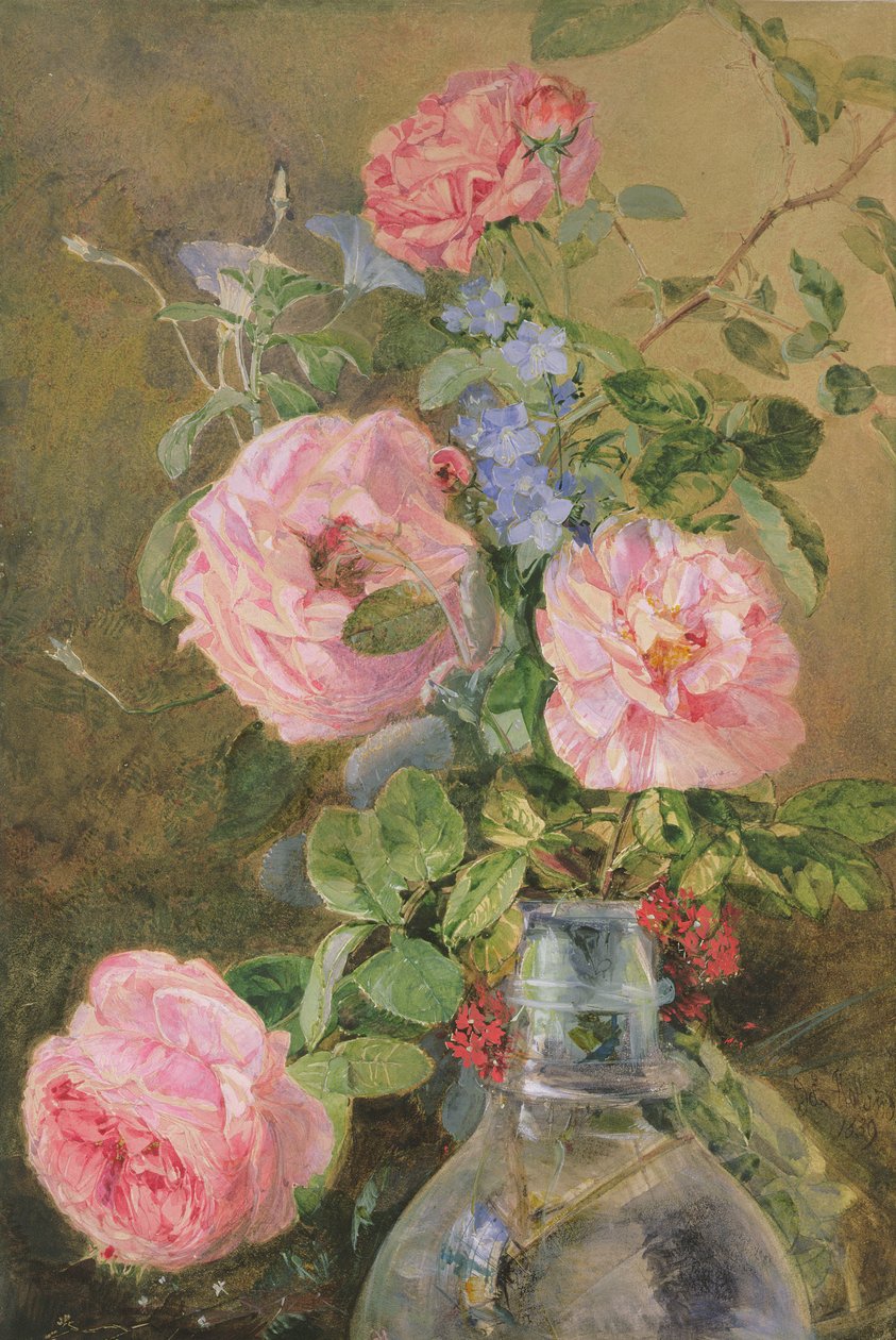 Roser, Convolvulus og Delphiniums av James Holland