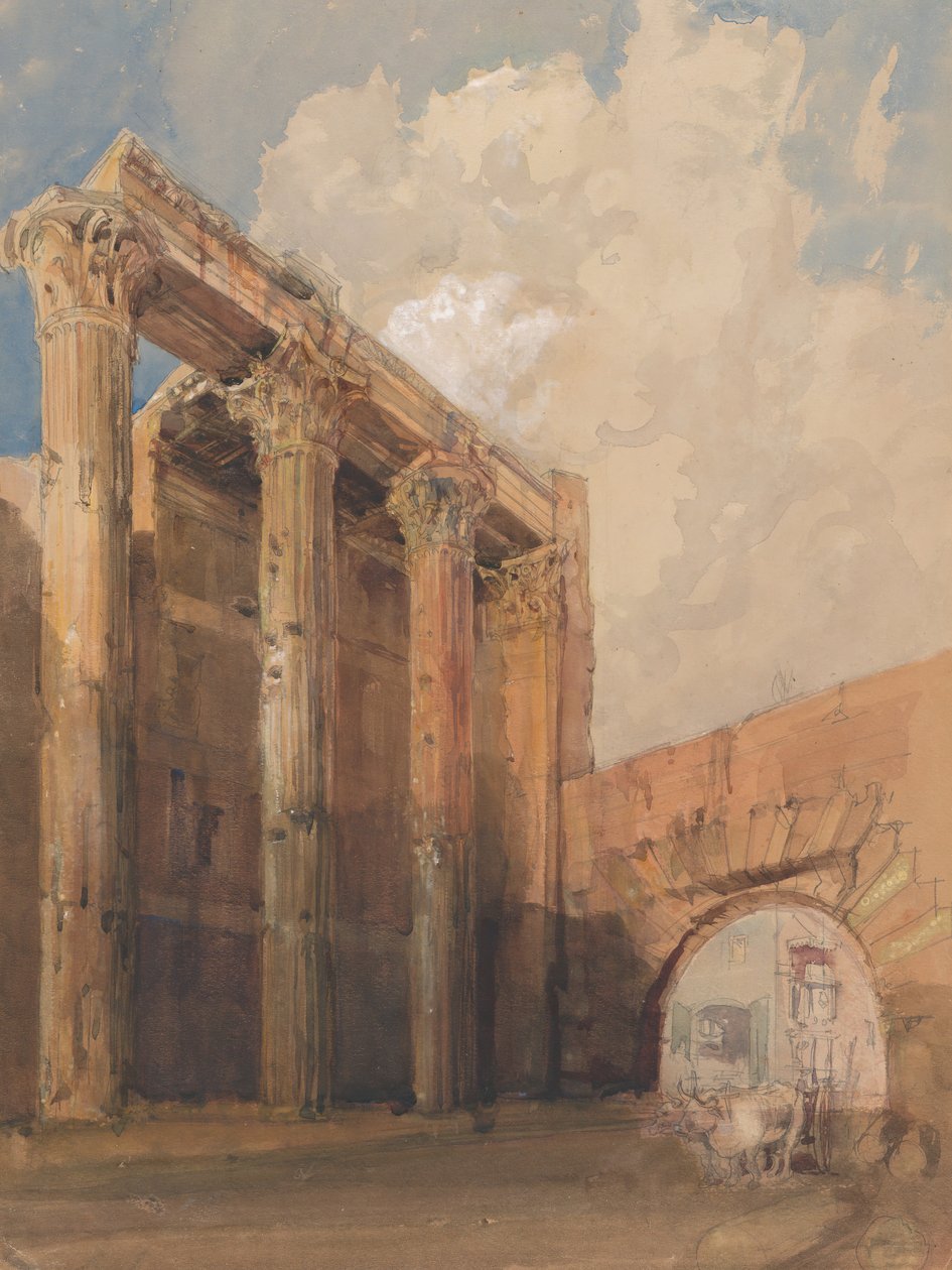 Temple of Mars Ultor, Roma, 1840-45. av James Holland