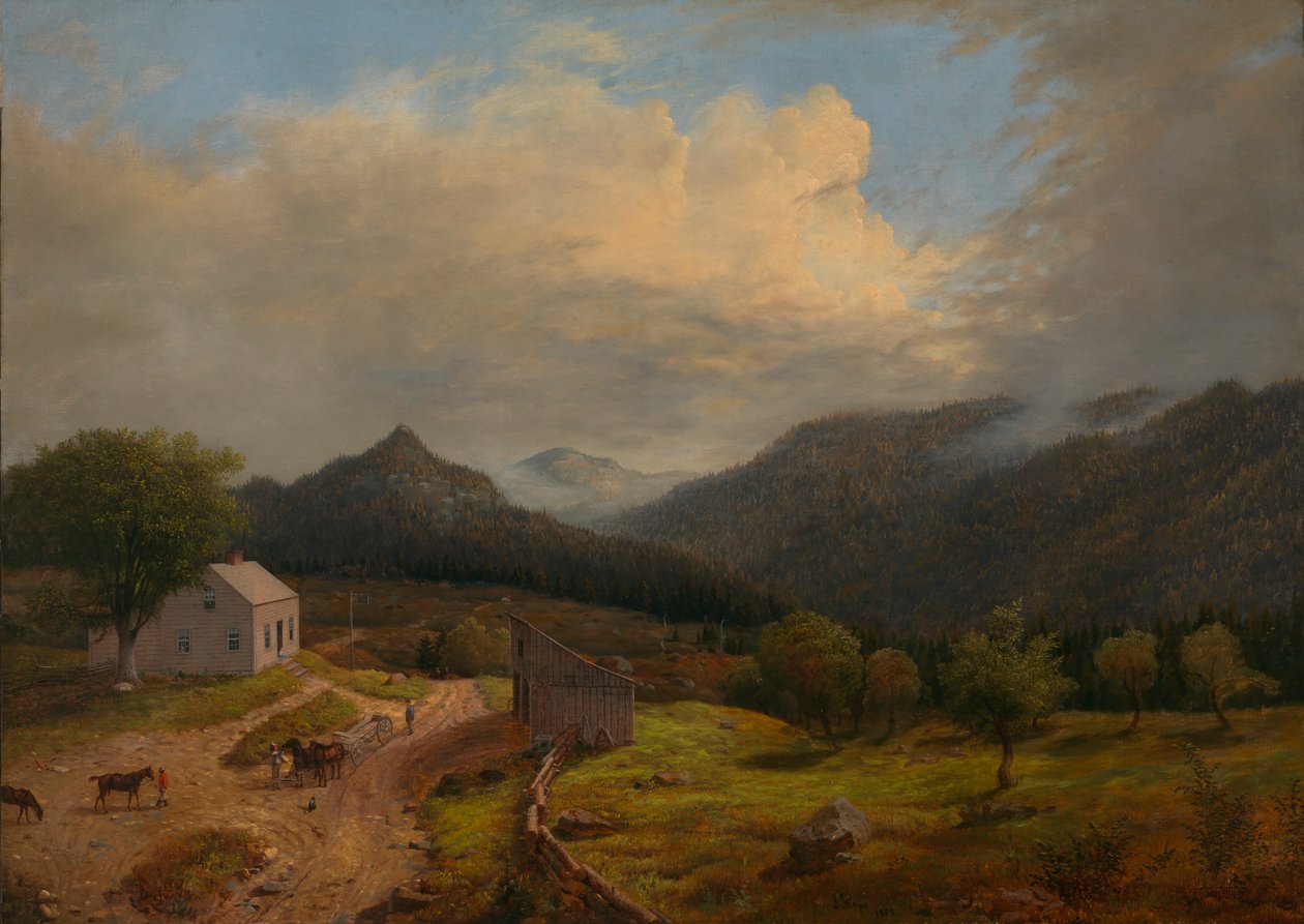 Taverna i New Boston, Vermont, 1855. av James Hope