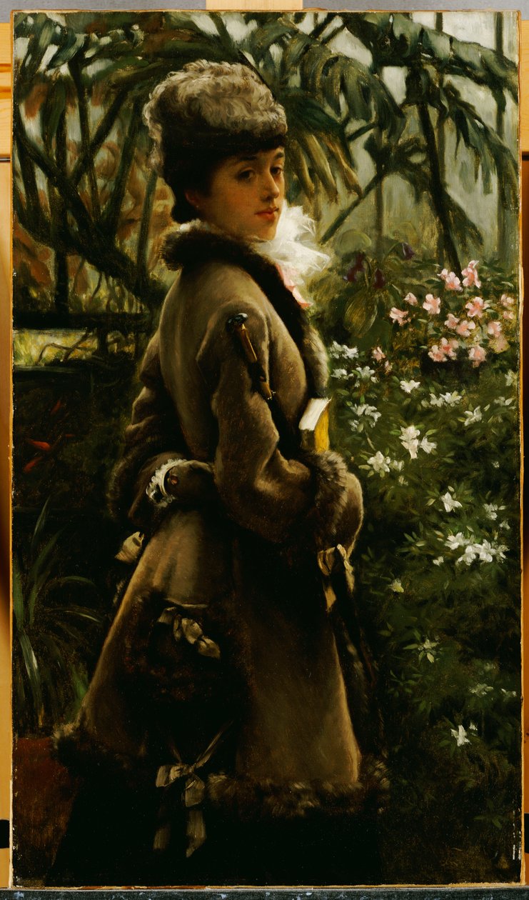 I Drivhuset, ca.1867-69 av James Jacques Joseph Tissot