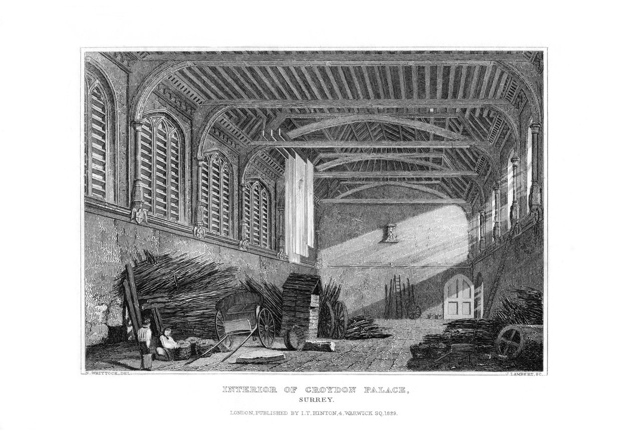 Interiør av Croydon Palace, Surrey, 1829. av James Lambert