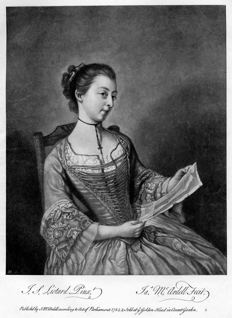 Miss Lewis, 1754 1905. av James McArdell