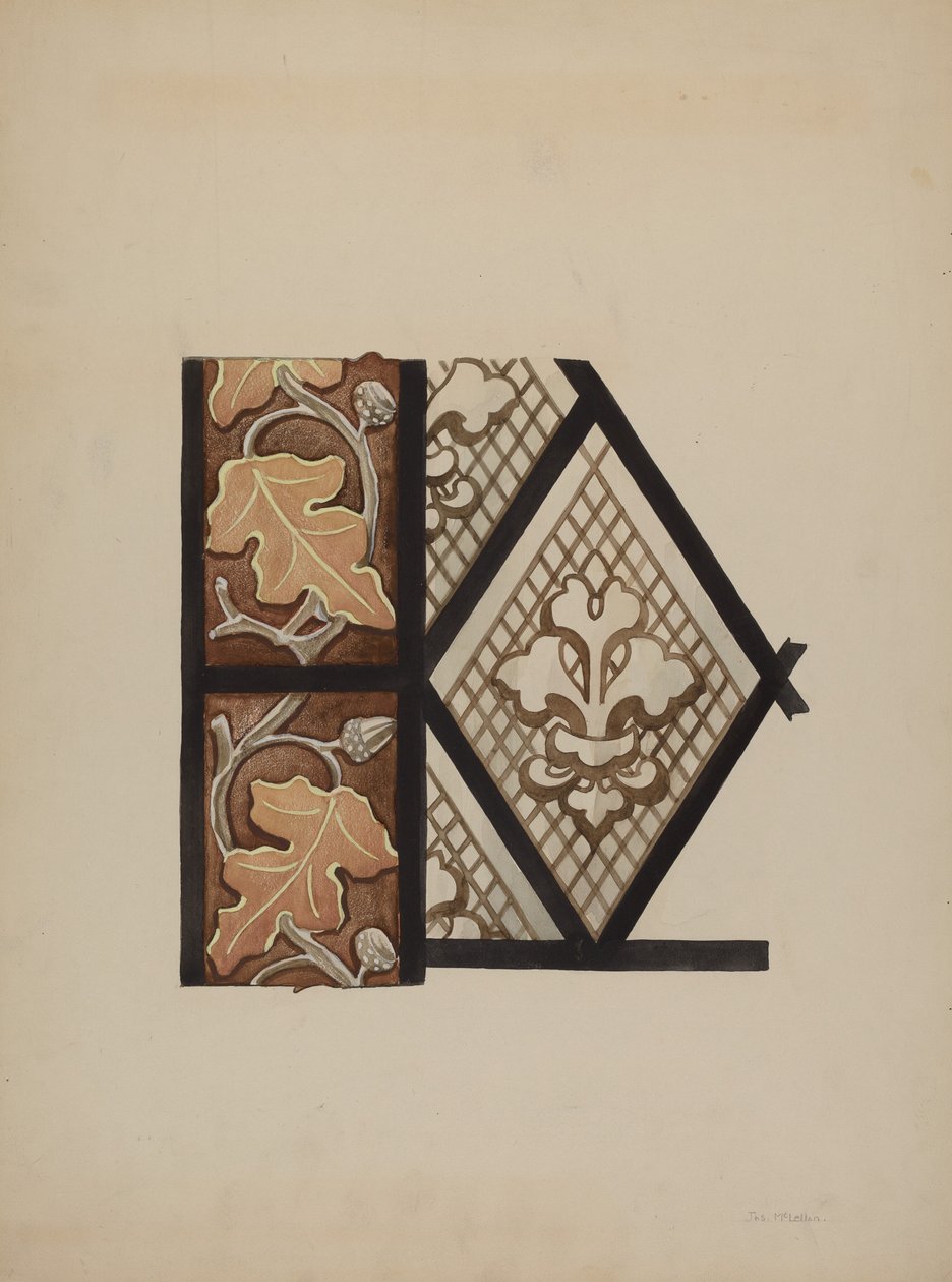 Malt glassvindu, ca. 1937. av James McLellan