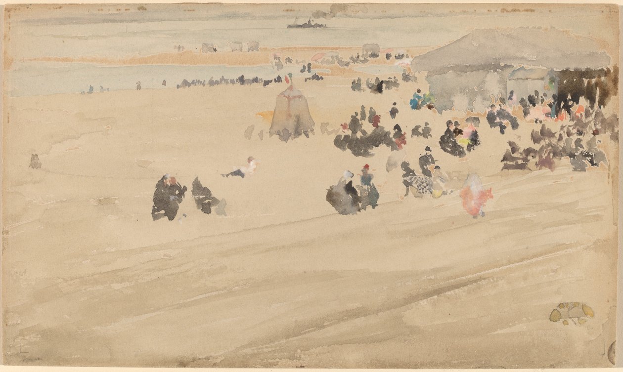 Strandscene av James Abbott McNeill Whistler