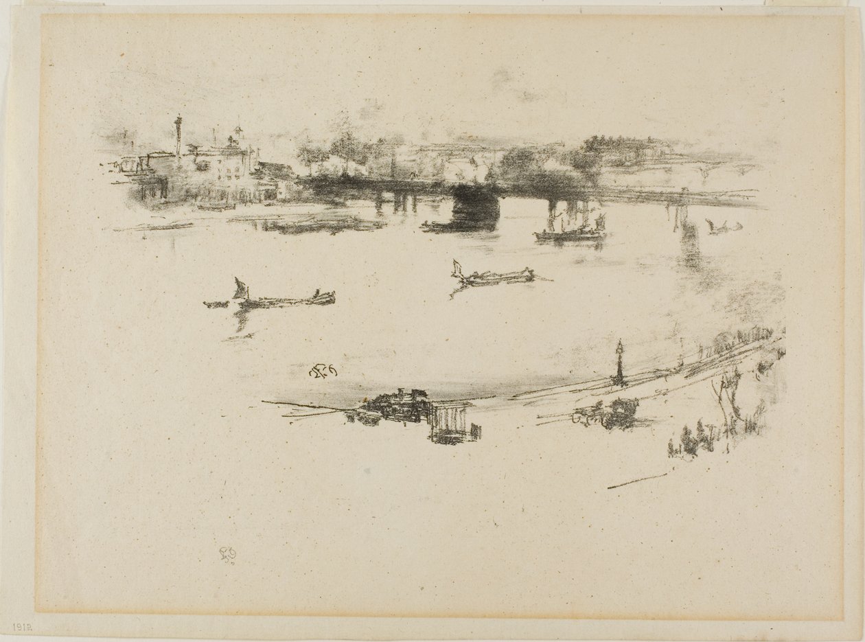 Charing Cross Railway Bridge av James Abbott McNeill Whistler