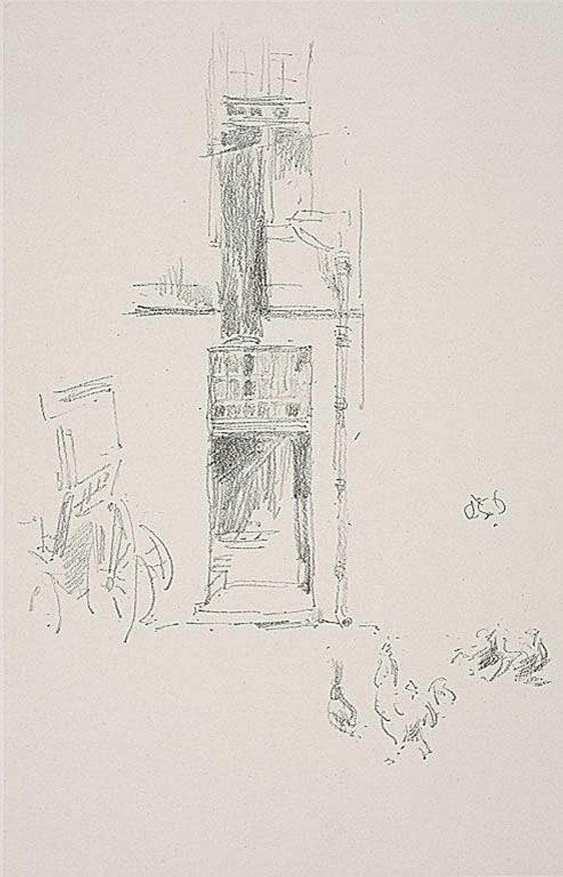 Haner og høner, Hôtel Colbert av James Abbott McNeill Whistler