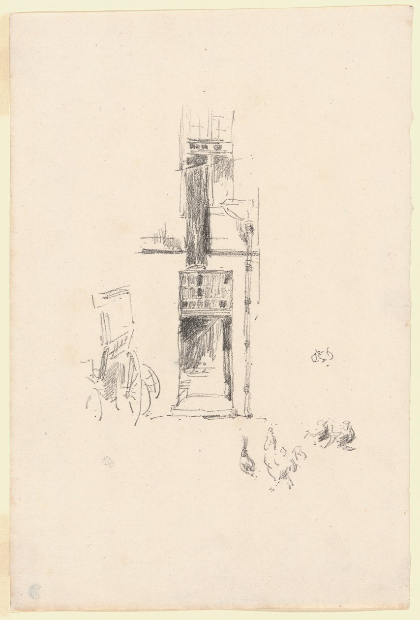 Haner og høner, Hôtel Colbert av James Abbott McNeill Whistler