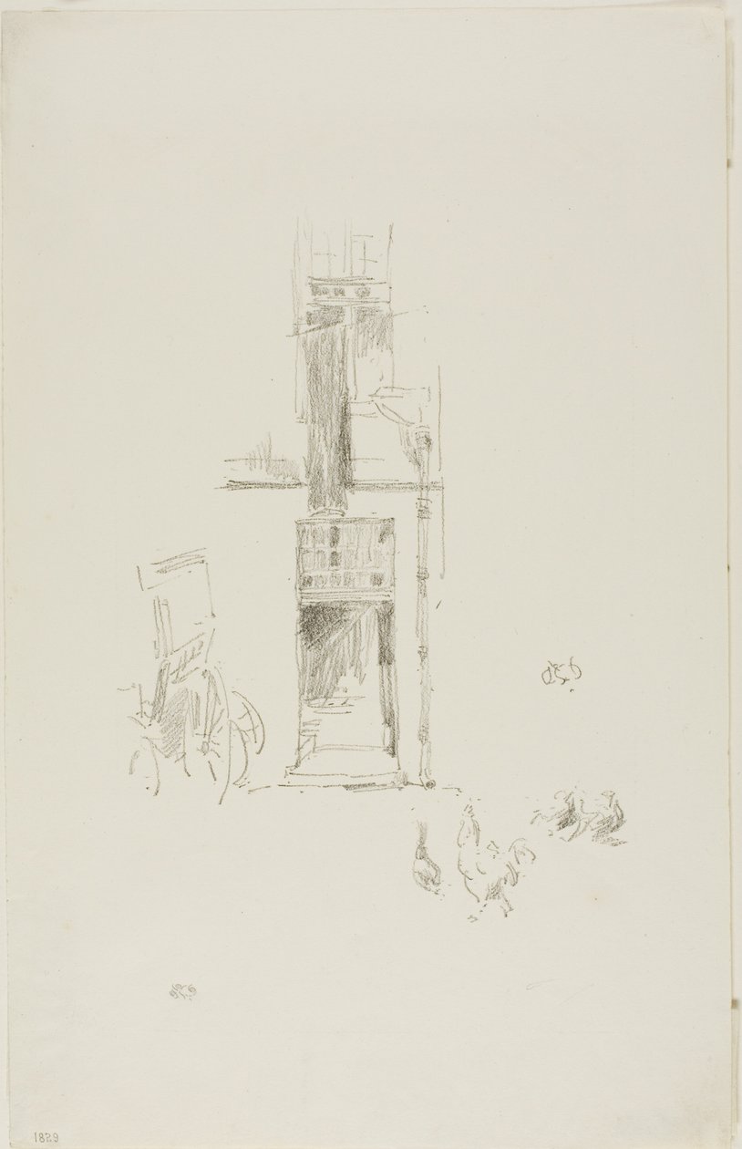 Haner og høner, Hôtel Colbert av James Abbott McNeill Whistler