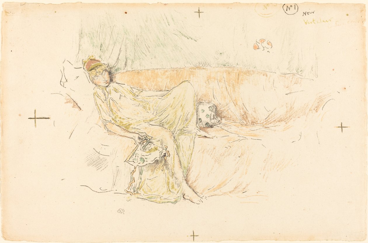 Drapert figur, liggende av James Abbott McNeill Whistler