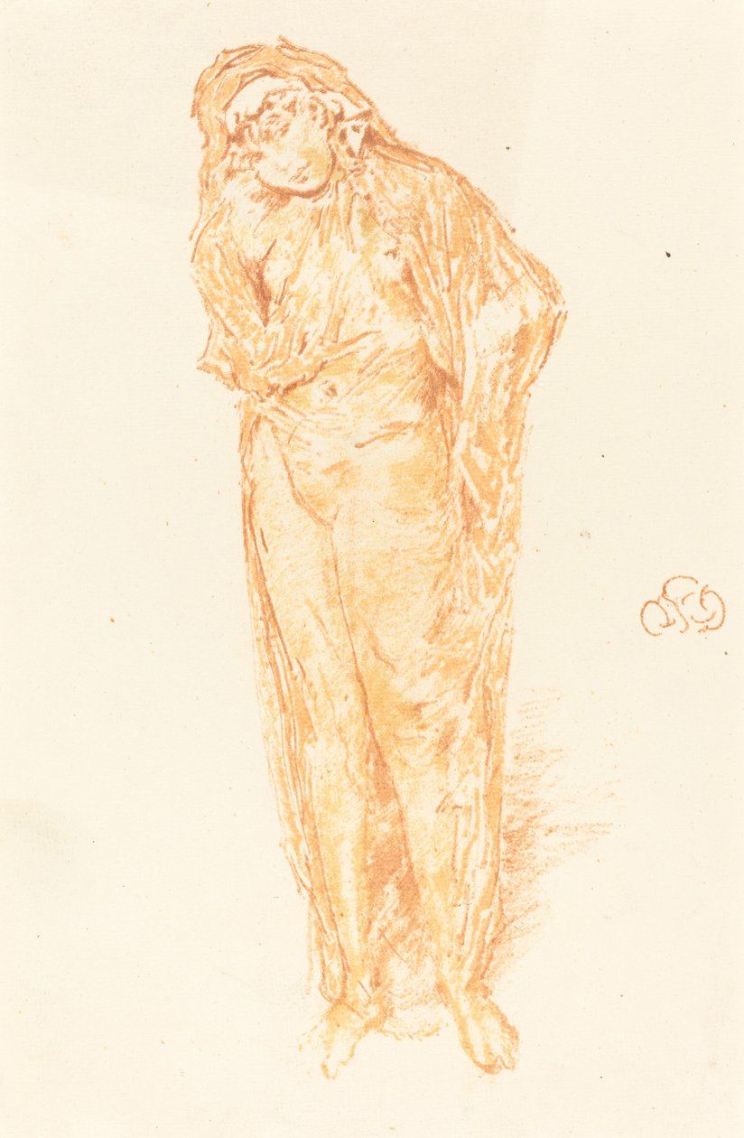 Drapert figur, stående av James Abbott McNeill Whistler