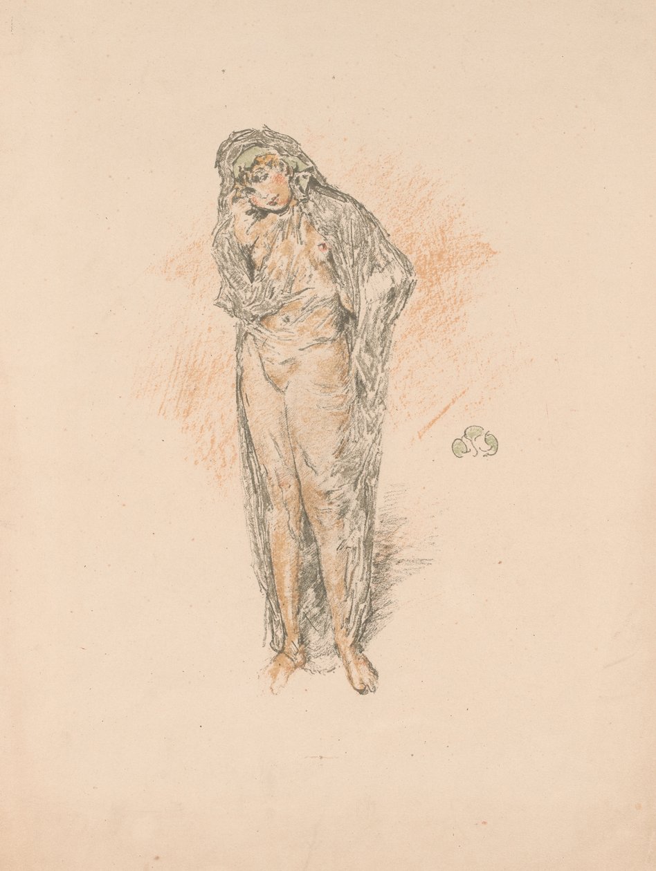 Drapert figur, stående av James Abbott McNeill Whistler
