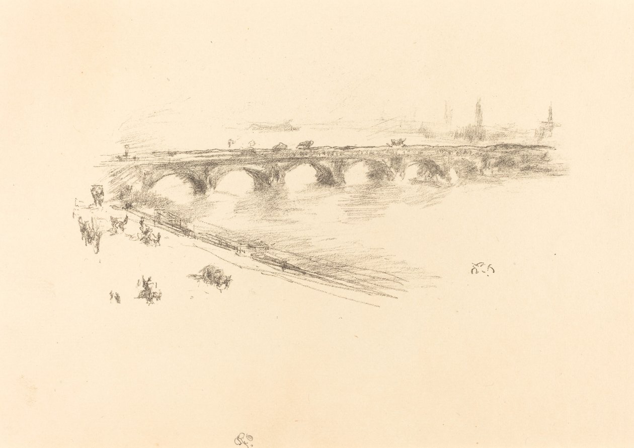 Kveld, Little Waterloo Bridge av James Abbott McNeill Whistler