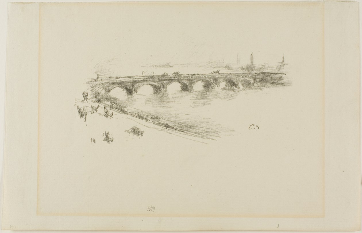 Kveld, Little Waterloo Bridge av James Abbott McNeill Whistler
