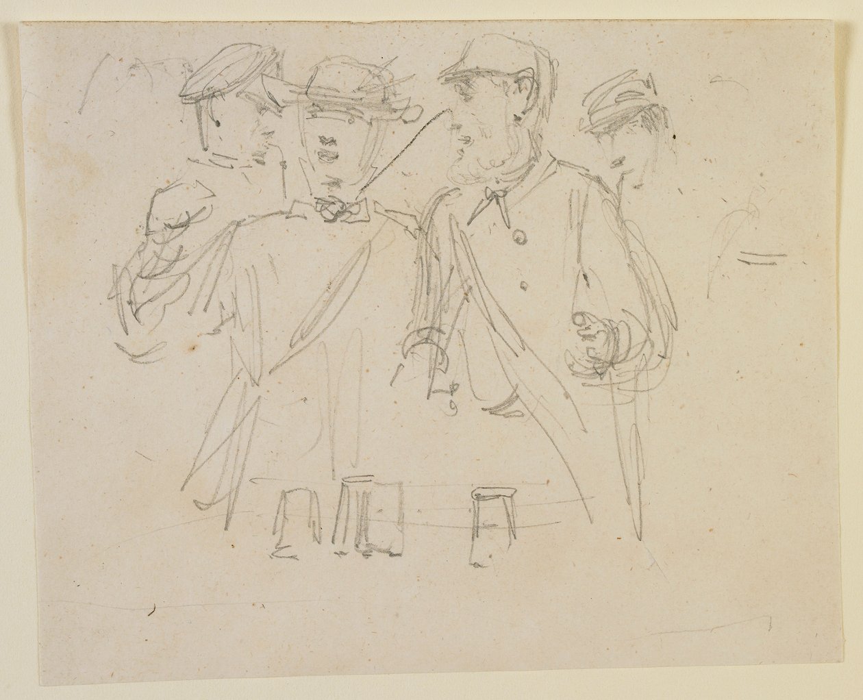 Gruppe på fire menn av James Abbott McNeill Whistler