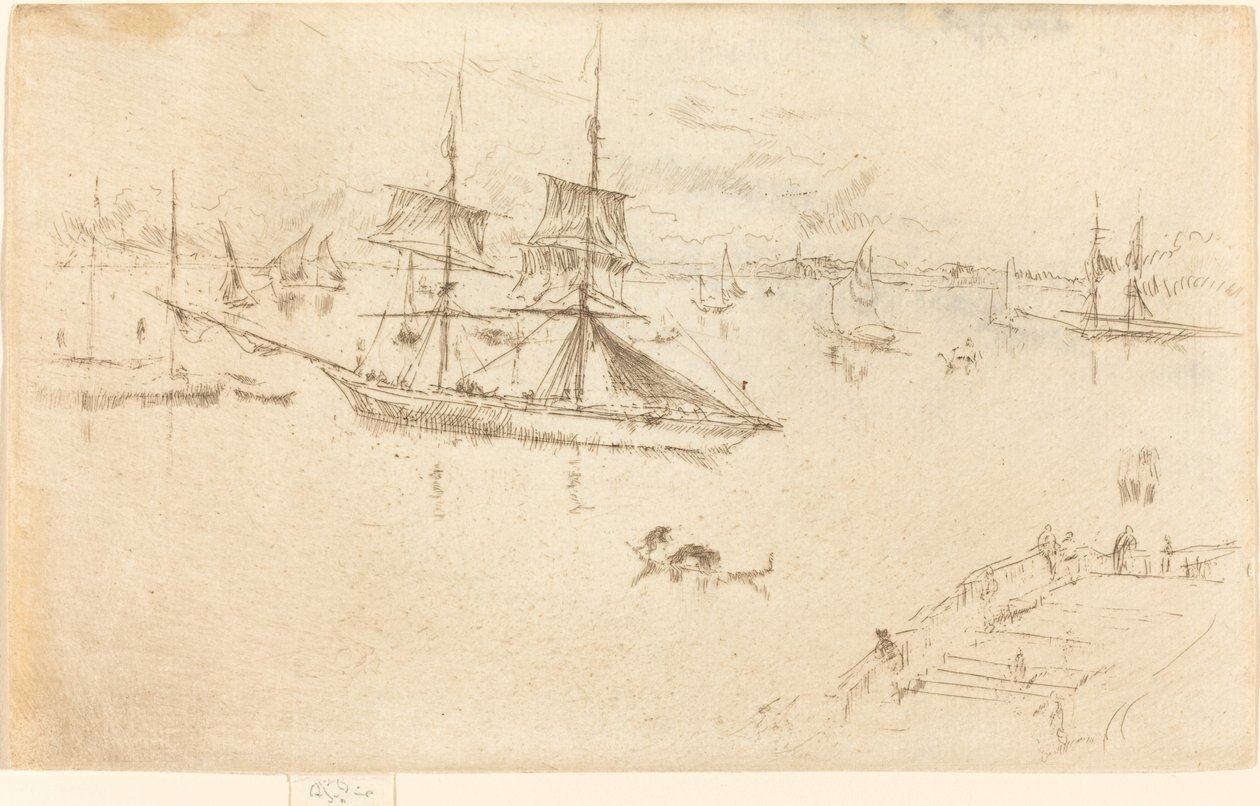 Lagune: Middag av James Abbott McNeill Whistler