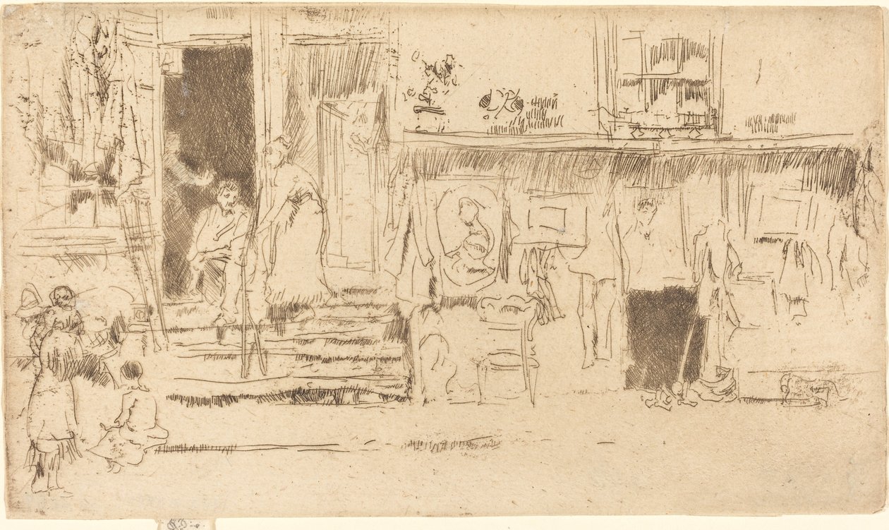Gammelklærbutikk, nr.II av James Abbott McNeill Whistler
