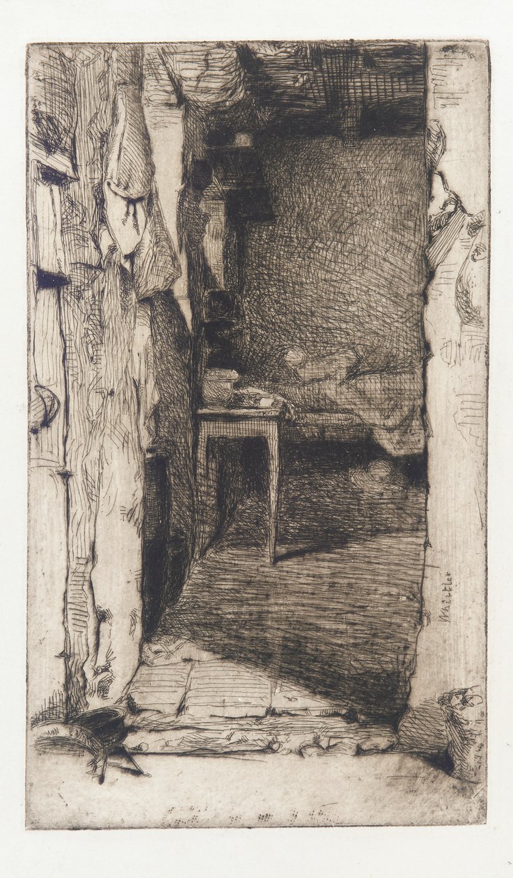 Rag Pickers, Mouffetard District, Paris av James Abbott McNeill Whistler