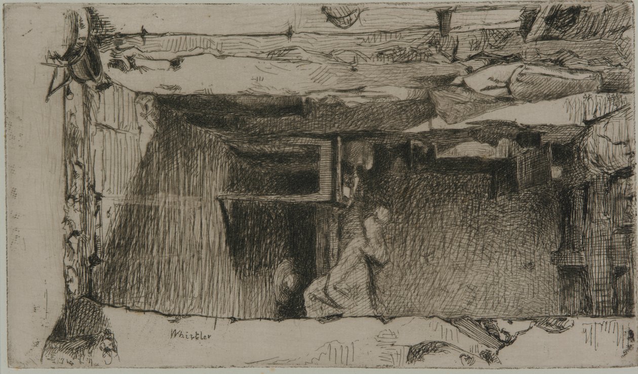 Rag Pickers, Mouffetard District, Paris av James Abbott McNeill Whistler