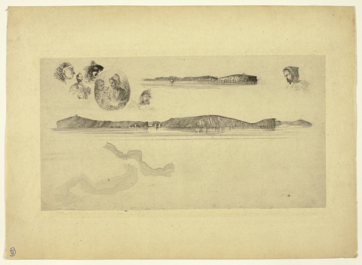 Skisser på Kystundersøkelsesplaten av James Abbott McNeill Whistler