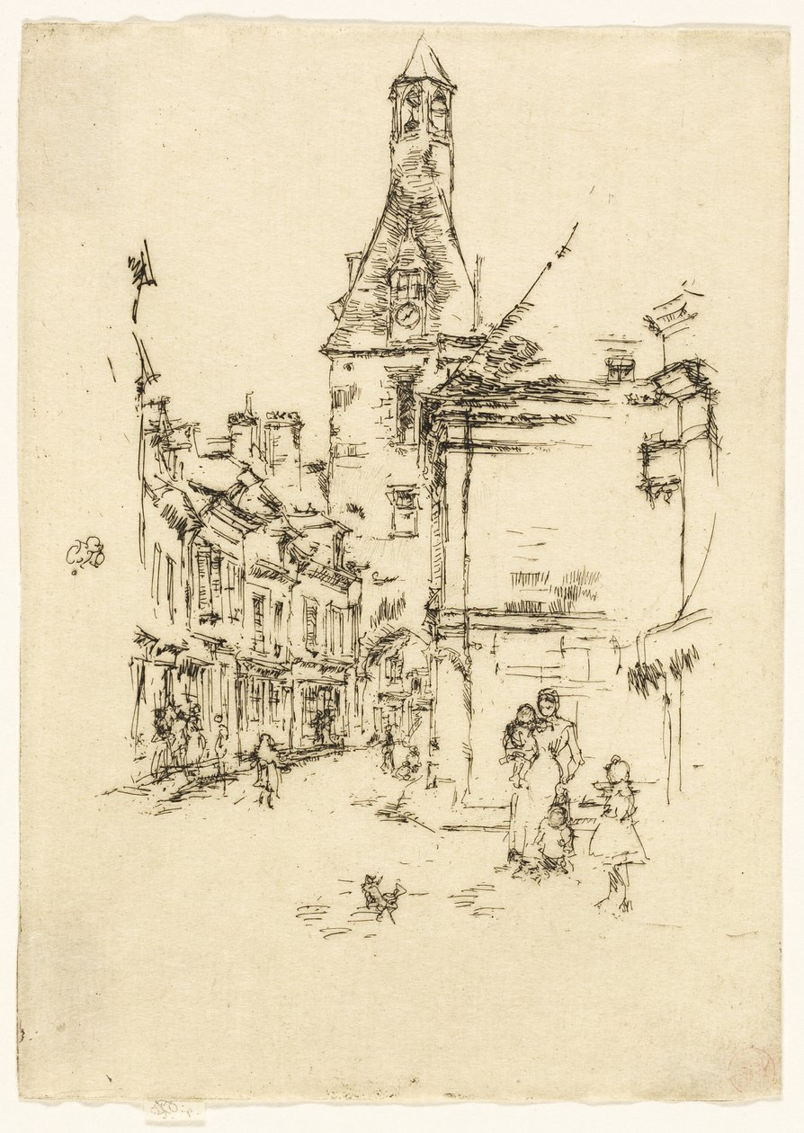 Klokketårnet - Amboise av James Abbott McNeill Whistler