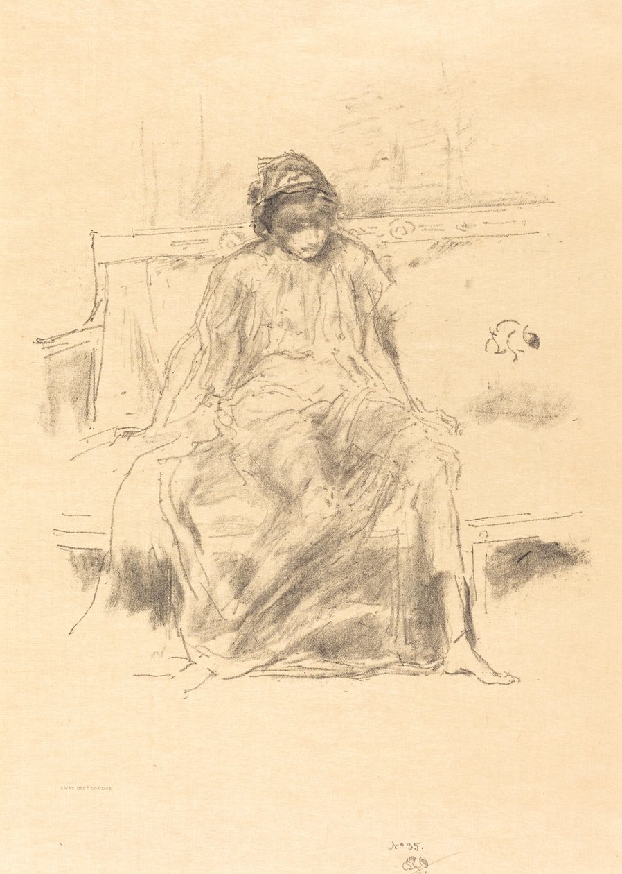 Den draperte figuren, sittende av James Abbott McNeill Whistler