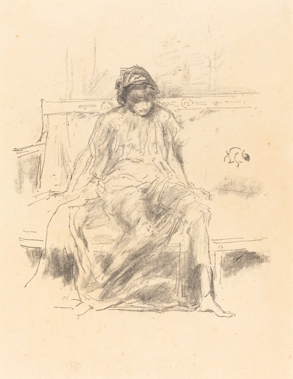 Den draperte figuren, sittende av James Abbott McNeill Whistler